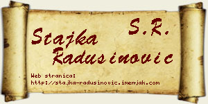 Stajka Radusinović vizit kartica